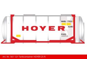 Container 25 ft HOYER Tankcontainer rot - Kiss Schweiz 561121 Spur 1